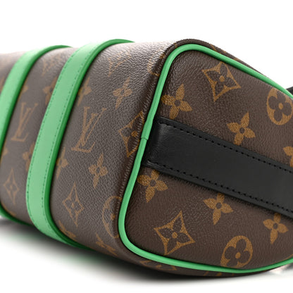 Monogram Macassar Keepall Bandouliere 25 Minty Green