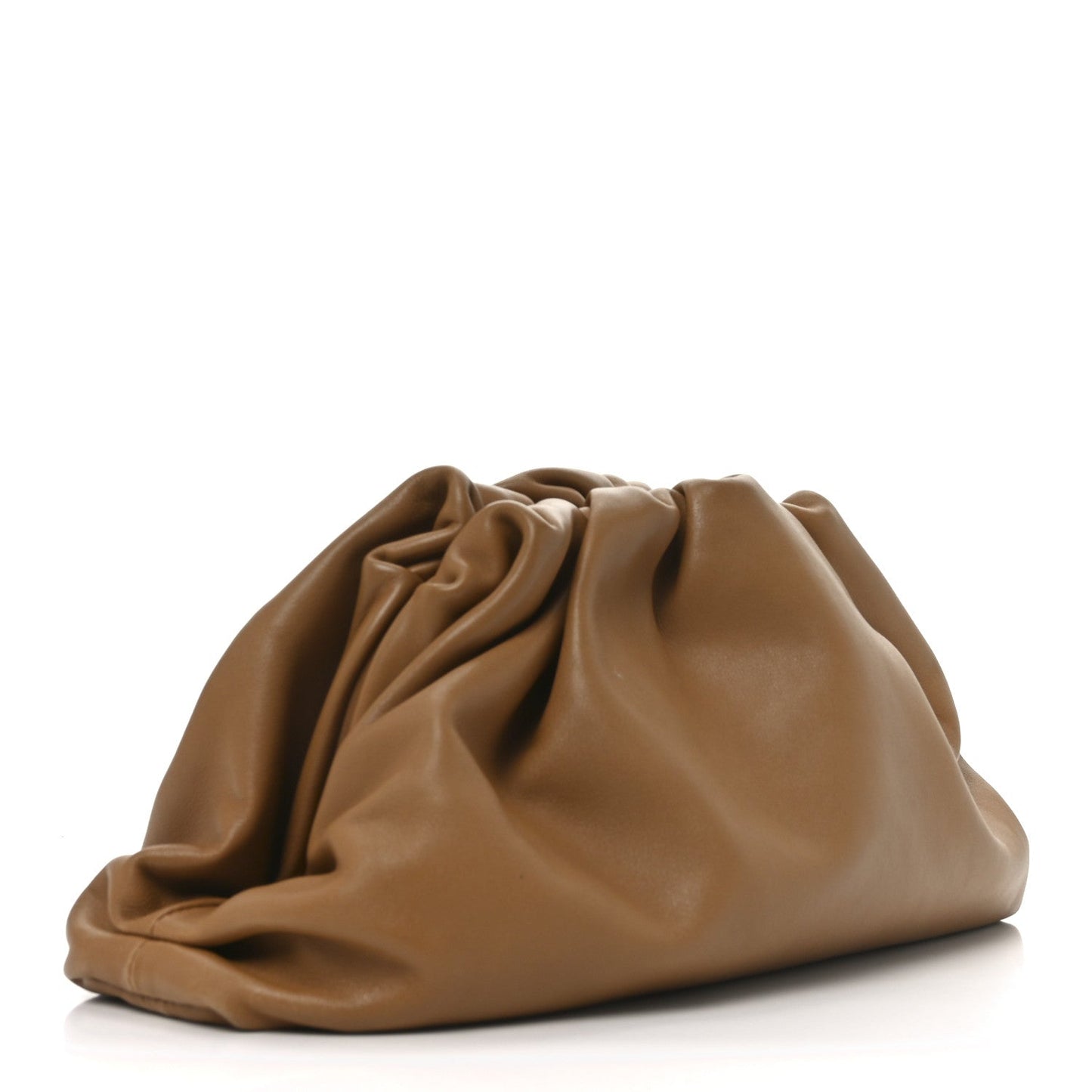 Smooth Butter Calf The Pouch Oversized Clutch Cammello