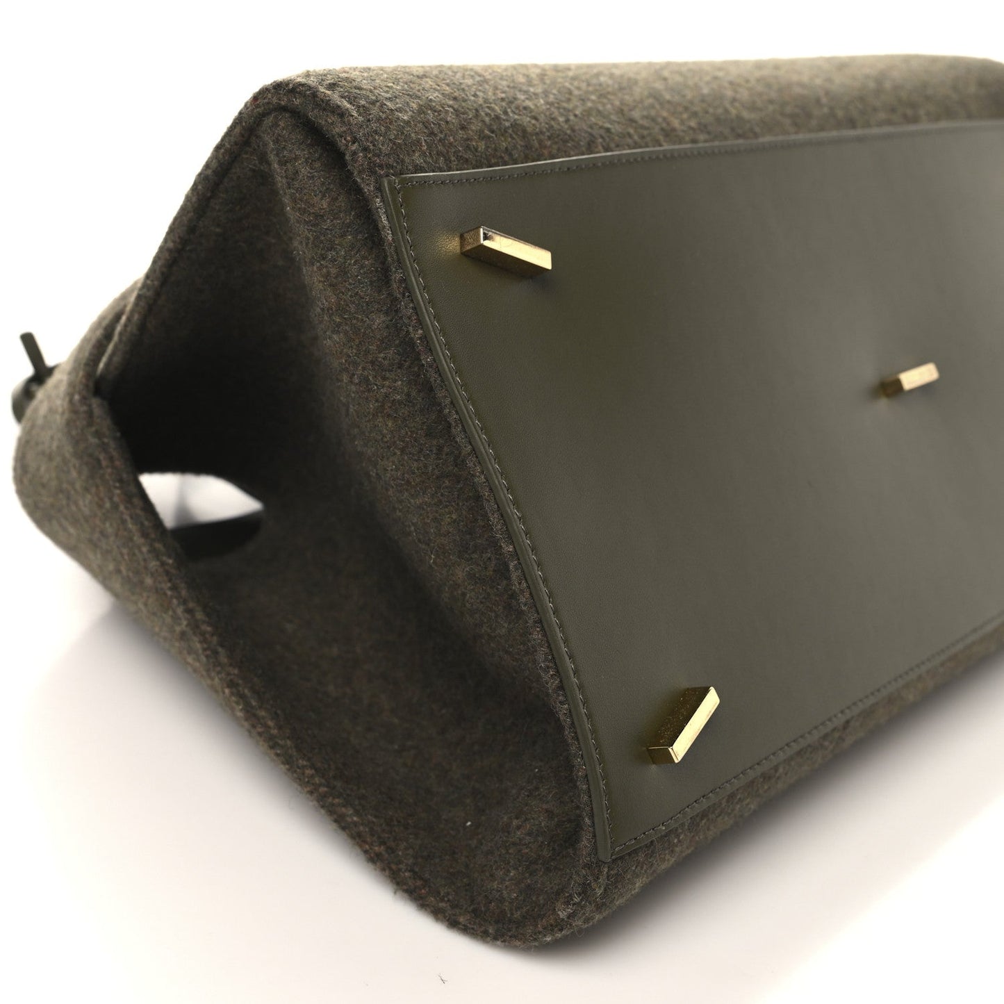 Wool Felt Medium Hug Bag New Olive