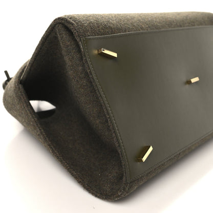 Wool Felt Medium Hug Bag New Olive