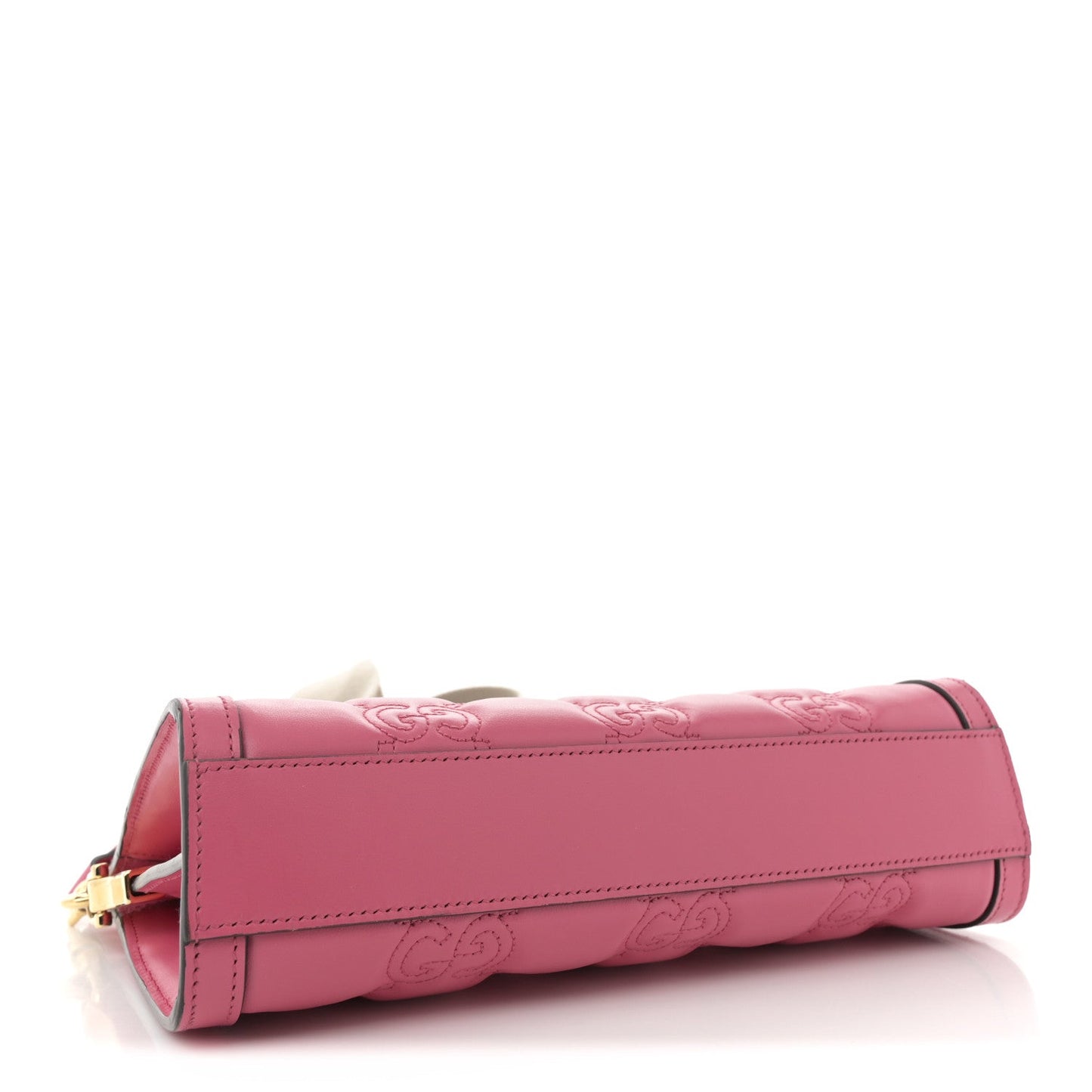 Calfskin GG Matelasse Small Slim Chain Shoulder Bag Rhodamine Pink Natural
