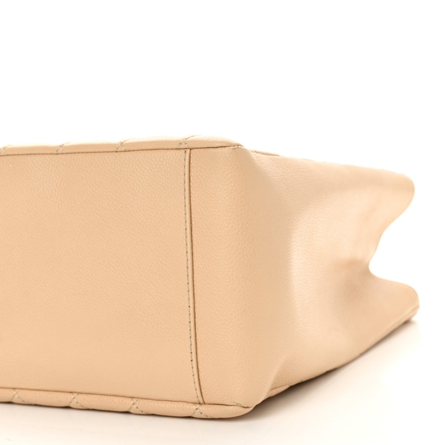 Caviar Quilted Grand Shopping Tote GST Beige