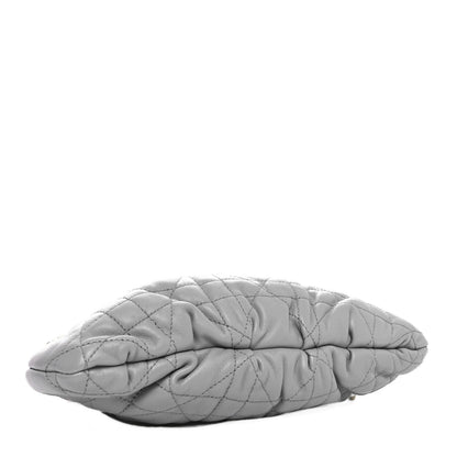 Lambskin Supple Macrocannage Small Ammi Bag Grey