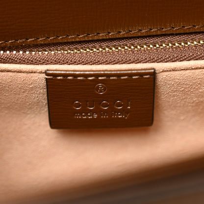 GG Supreme Monogram Horsebit 1955 Shoulder Bag Beige Brown Sugar