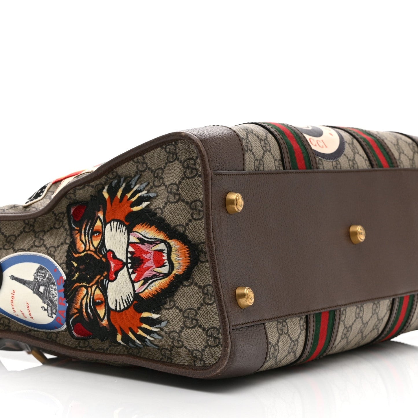Soft GG Supreme Monogram Courrier Medium Duffle Bag Beige New Acero Multicolor