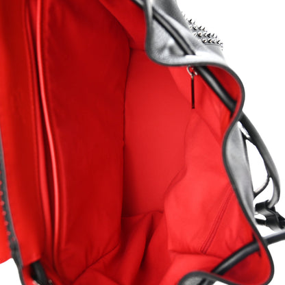 Calfskin Spiked Explorafunk Backpack Black