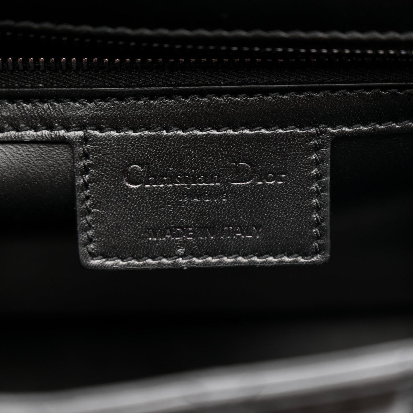 Calfskin Macrocannage Large Caro Bag Black