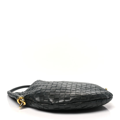Nappa Intrecciato Medium Solstice Hobo Dark Green