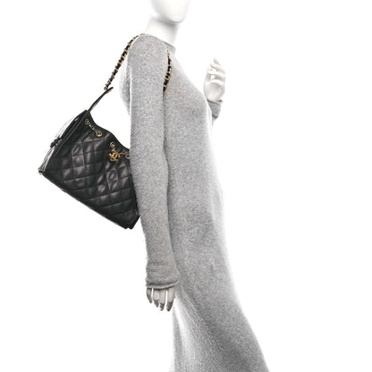 Caviar Quilted Small Chanel 25 Handbag Black