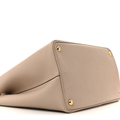 Saffiano Cuir Medium Double Bag Cipria