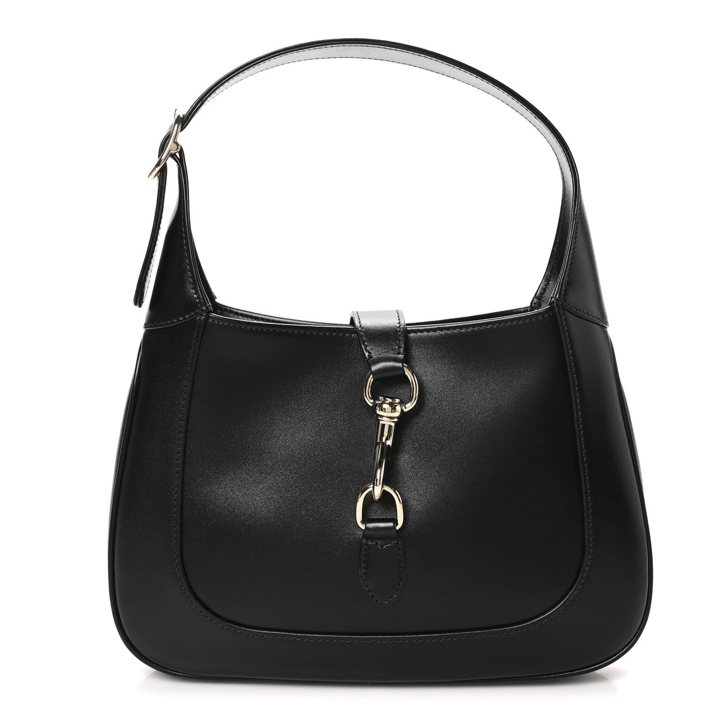 Boarded Dyana Lux Calfskin Small Jackie 1961 Hobo Black