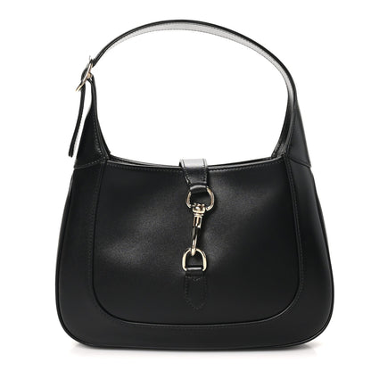 Boarded Dyana Lux Calfskin Small Jackie 1961 Hobo Black