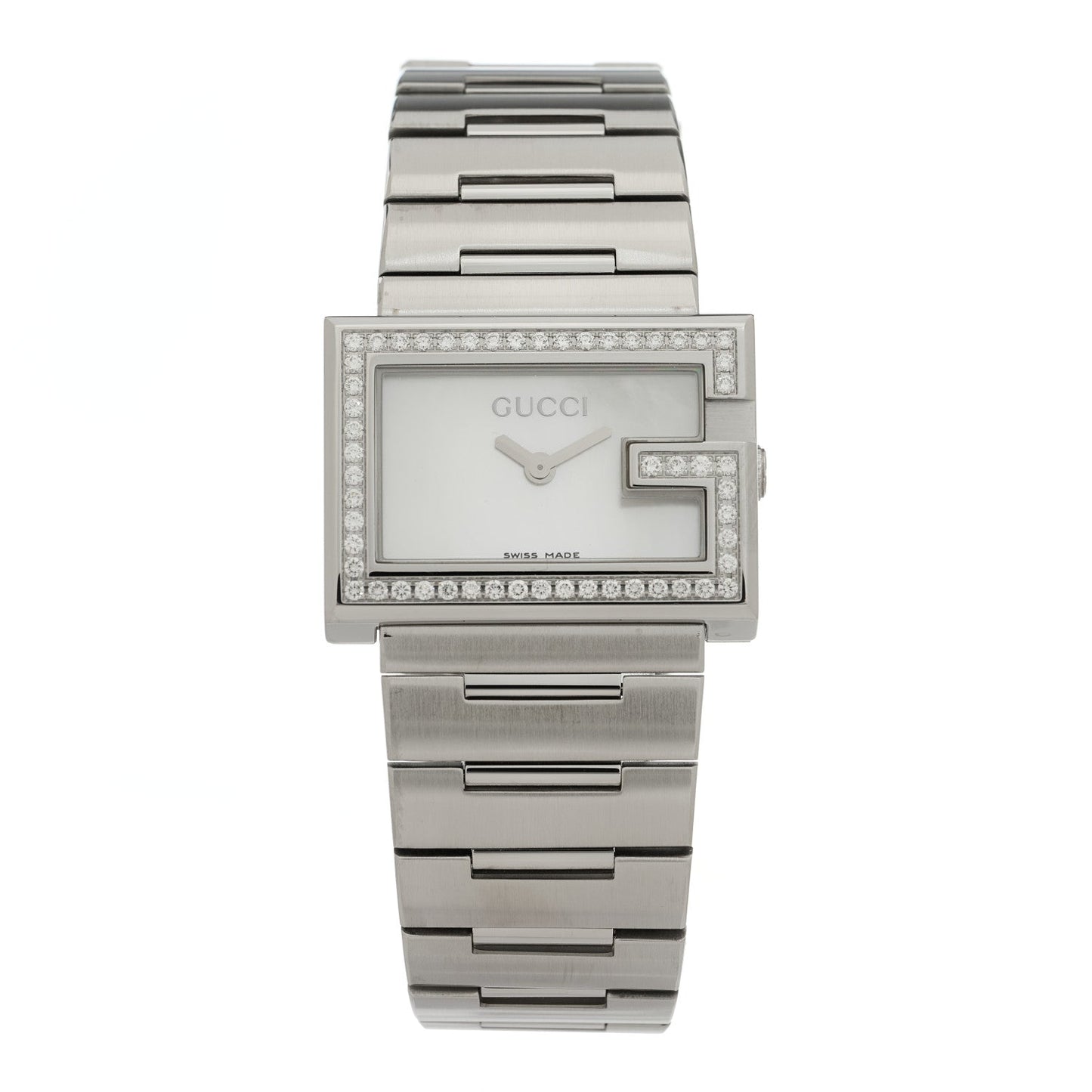 Stainless Steel Diamond Bezel Mother of Pearl 31mm 100L Quartz Watch