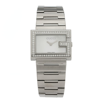 Stainless Steel Diamond Bezel Mother of Pearl 31mm 100L Quartz Watch