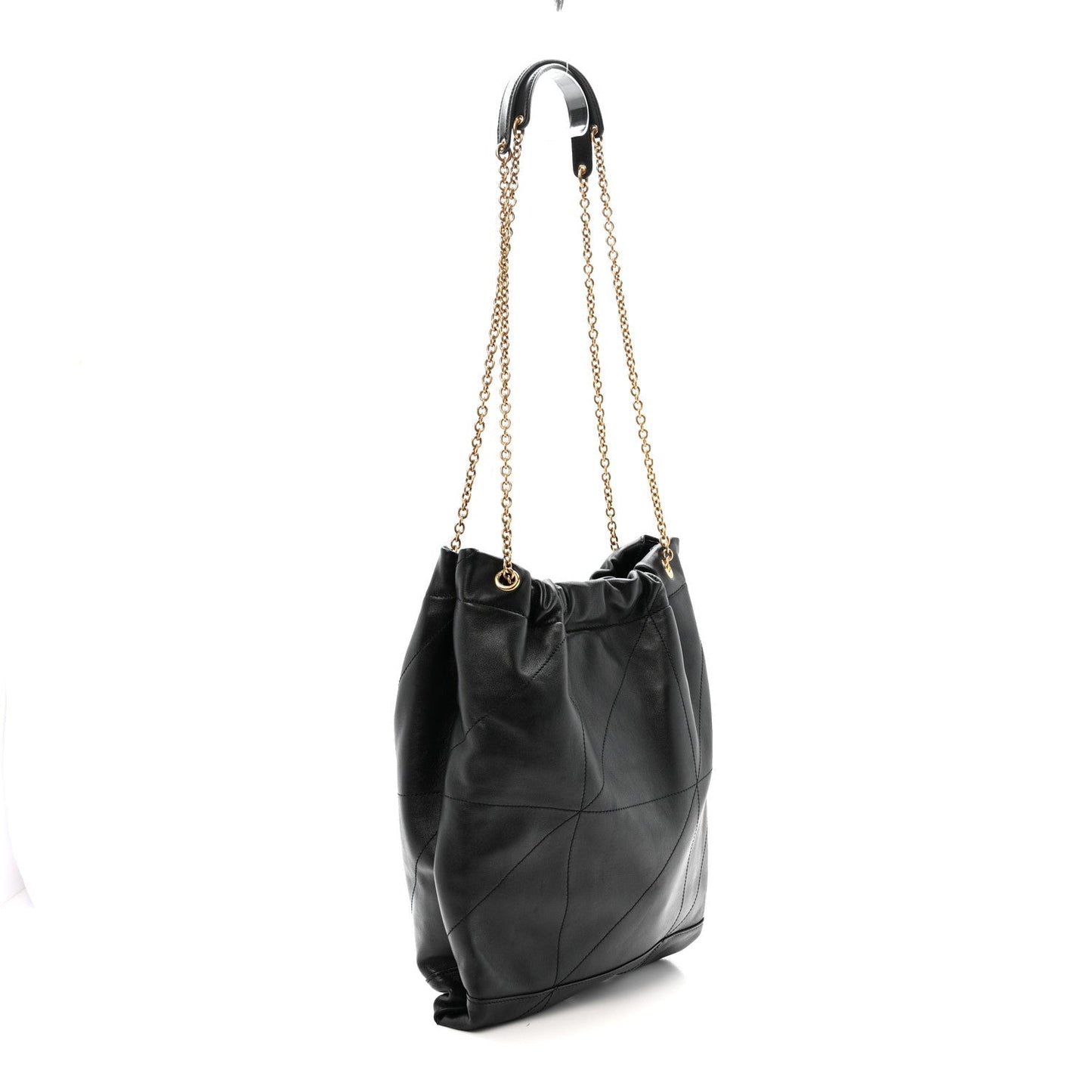 Lambskin Matelasse Monogram Large Jamie 4.3 Pochon Black