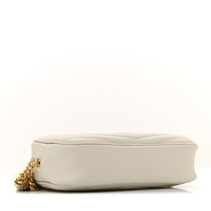 Grain De Poudre Matelasse Monogram Mini Lou Camera Bag Crema Soft