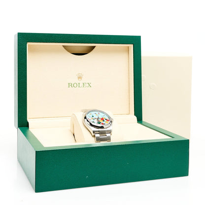 Stainless Steel 36mm Oyster Perpetual Watch Celebration Dial 126000