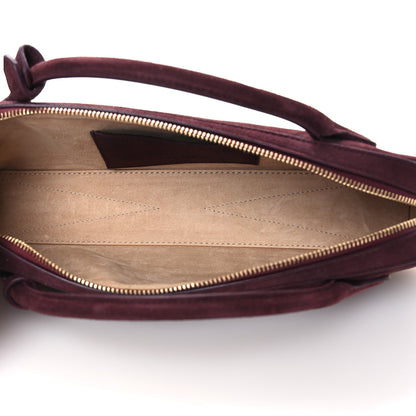 Suede Goatskin Teckel Clutch Rouge Grenat