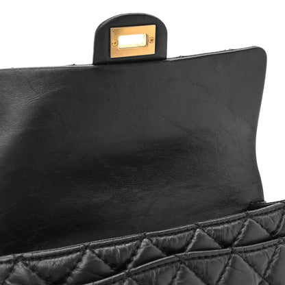 Aged Calfskin Quilted 2.55 Reissue Flap Belt Bag Clutch Black