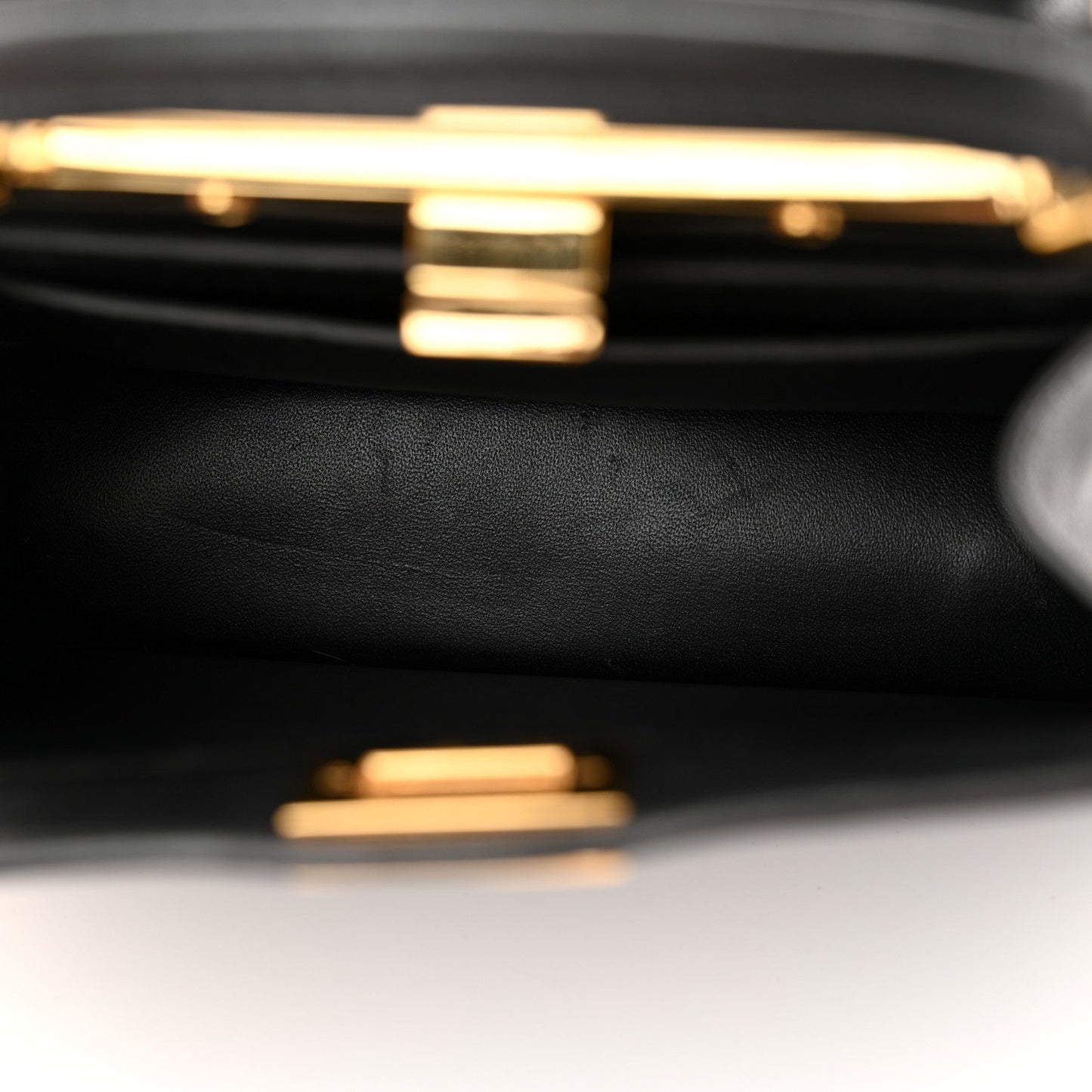 Shiny Nappa Petite Peekaboo I SEE U Satchel Black