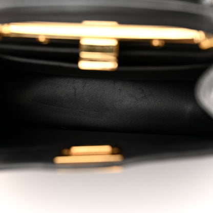 Shiny Nappa Petite Peekaboo I SEE U Satchel Black