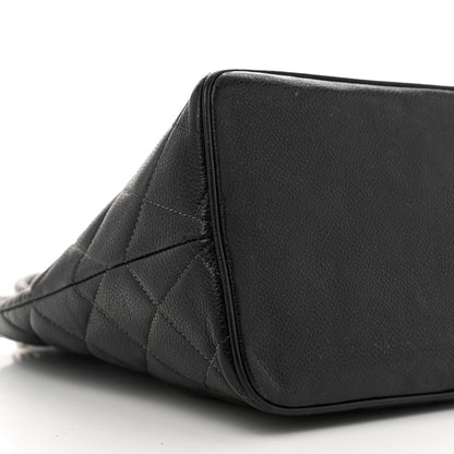 Caviar Quilted Medallion Tote Black