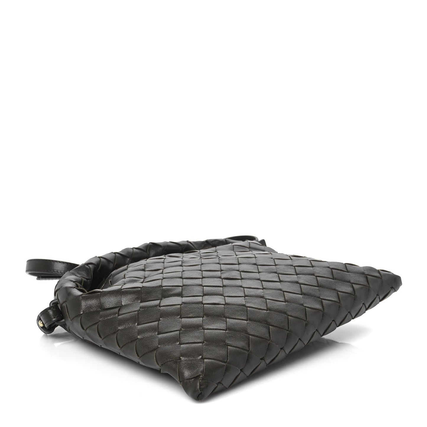 Calfskin Intrecciato Mini Hop Kaki
