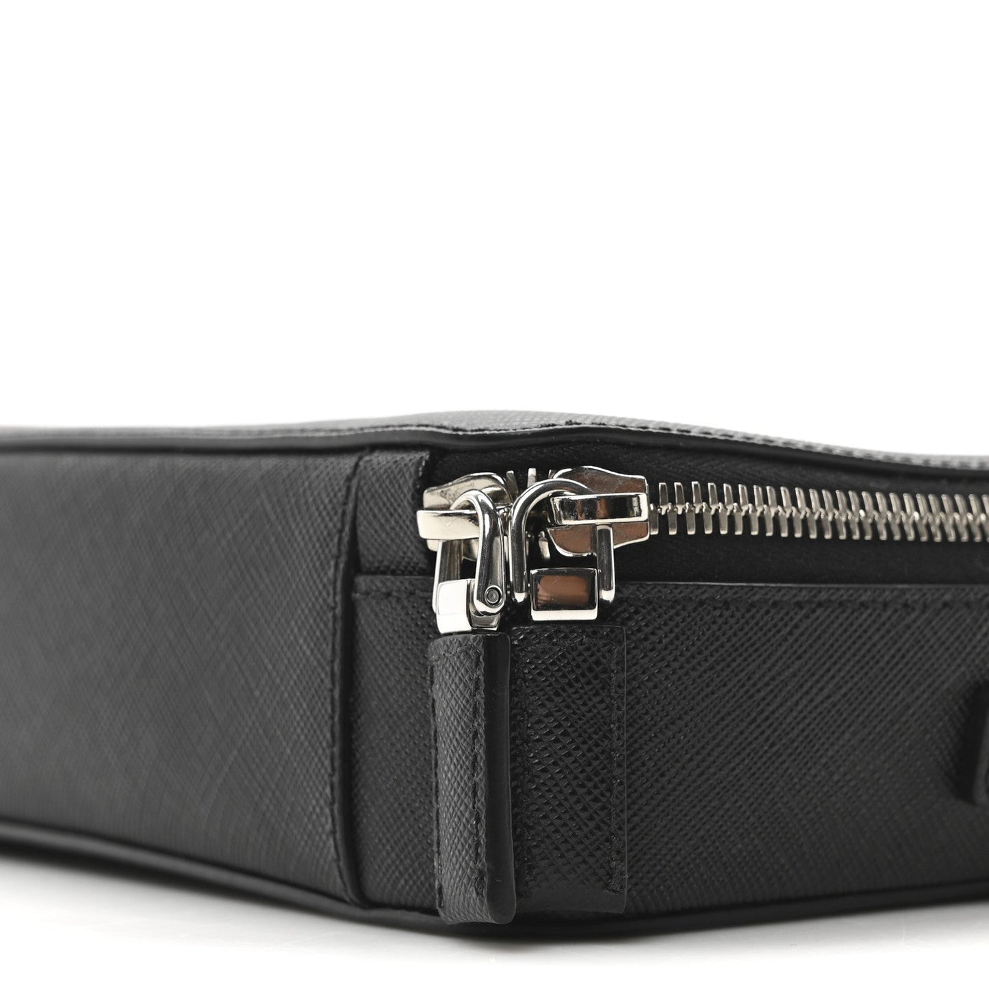 Saffiano Travel Small Brique Crossbody Bag Black