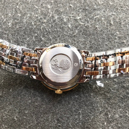 DEVILLE PRESTIGE 27MM QUARTZ GOLD STEEL DIAMOND NUMERALS