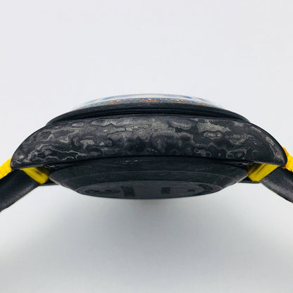 DAYTONA 40MM CUSTOM CARBON FILBER CREAM DIAL YELLOW TEXTILE