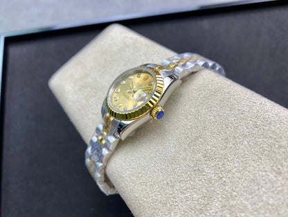 DATEJUST 28 TWO-TONE GOLD STEEL