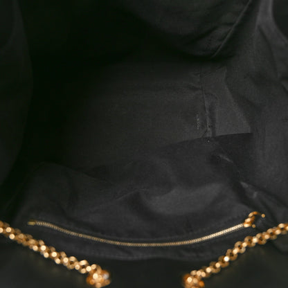 Vitello Grace King Karligraphy Chain Bucket Bag Black Bisquit