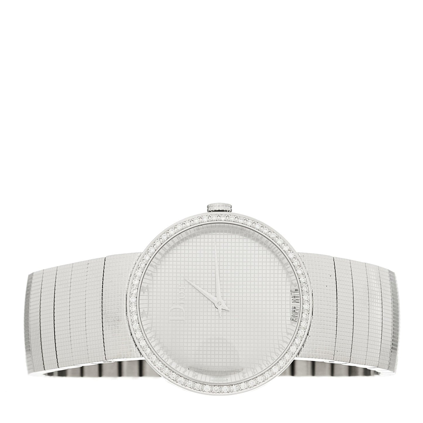 Stainless Steel Diamond Bezel 33mm La D De Dior Quartz Watch