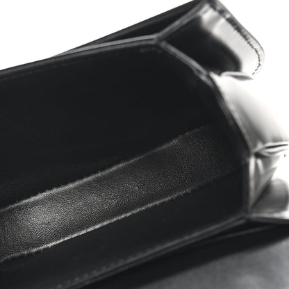 Shiny Calfskin Triomphe Mini Besace Clea Black