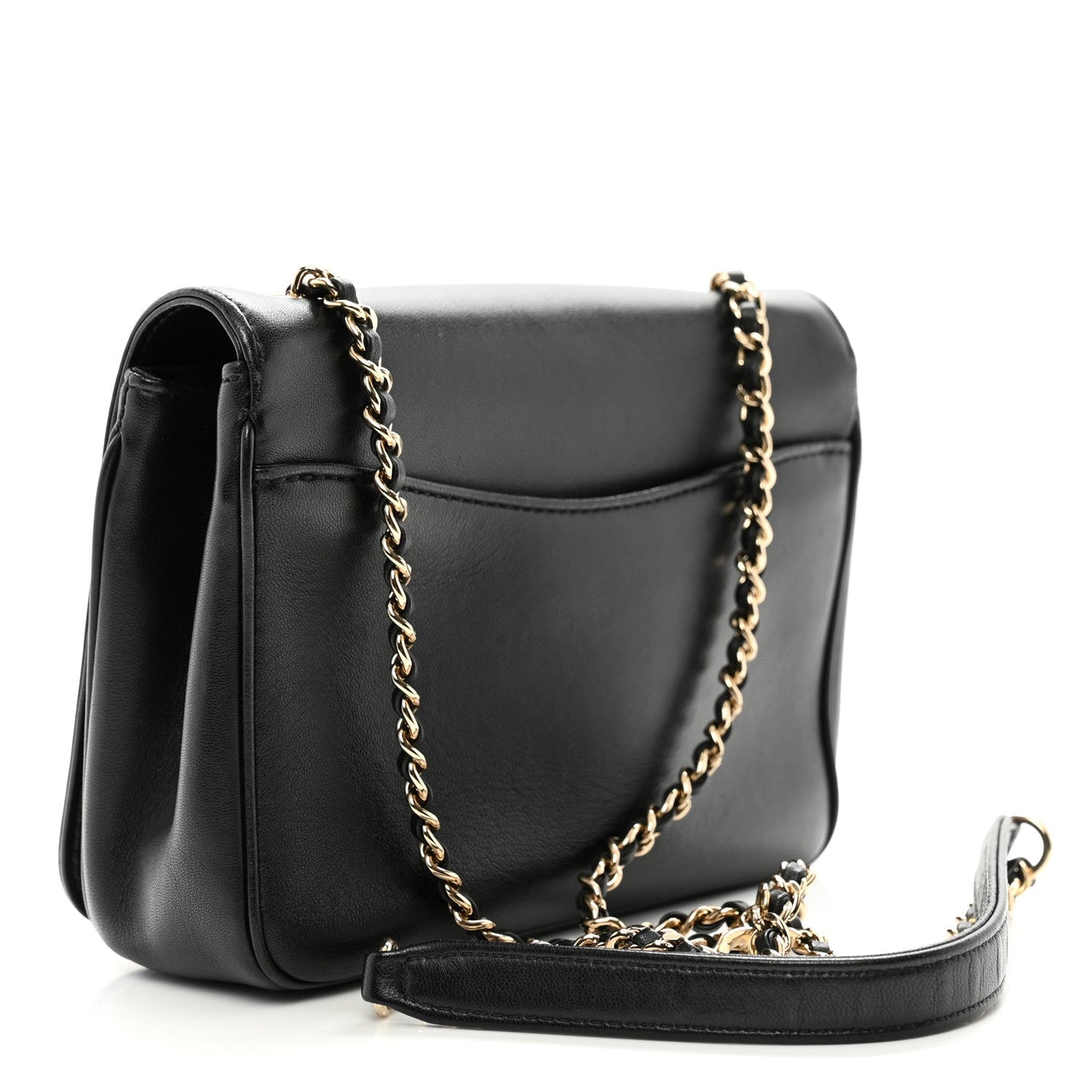 Lambskin CC Mania Flap Bag Black