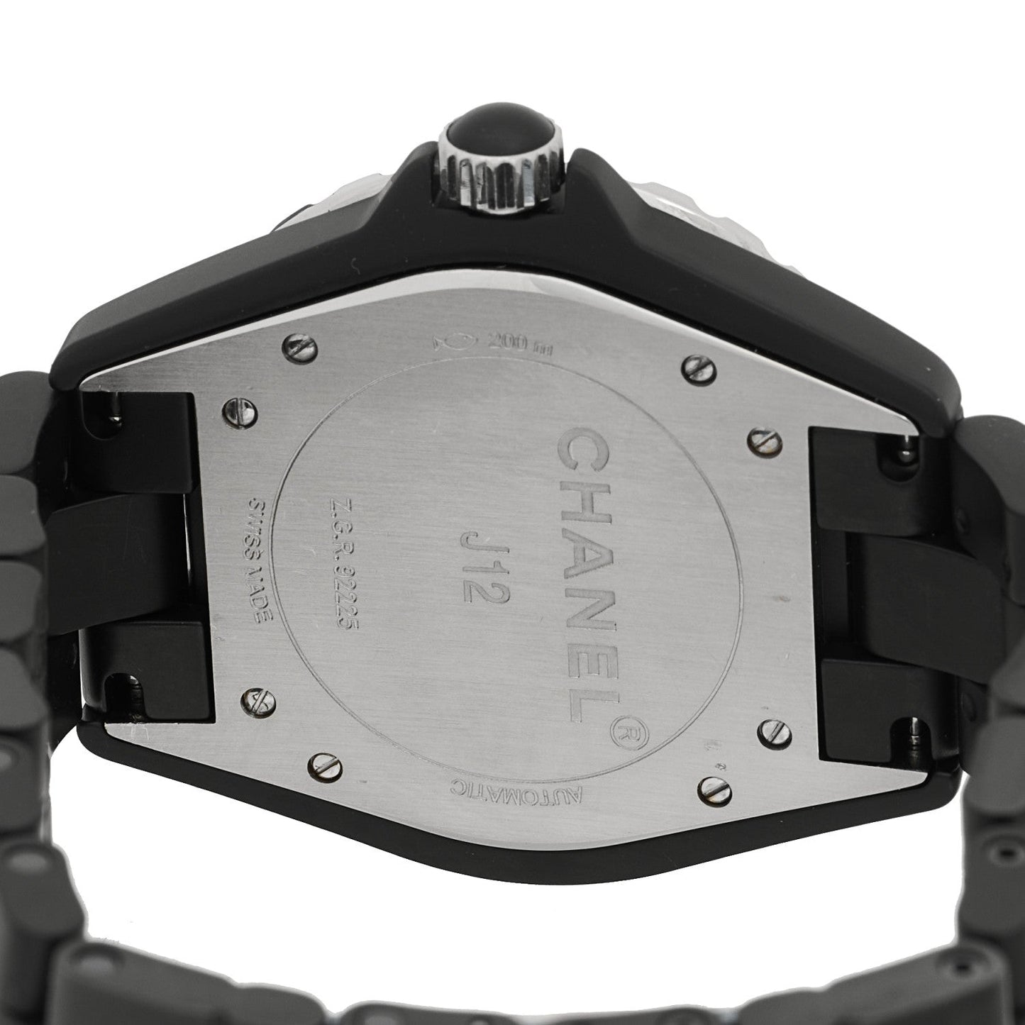Stainless Steel Matte Ceramic 41mm J12 Automatic Watch Black
