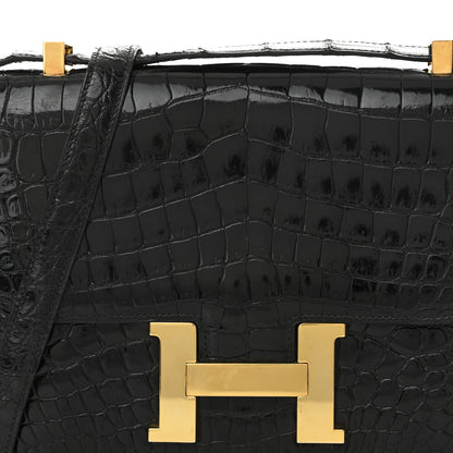 Shiny Caiman Crocodile Constance 23 Black