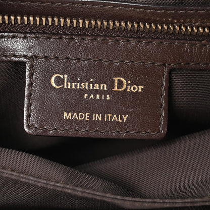 Lambskin Cannage Ruffle New Lock Flap Dark Brown