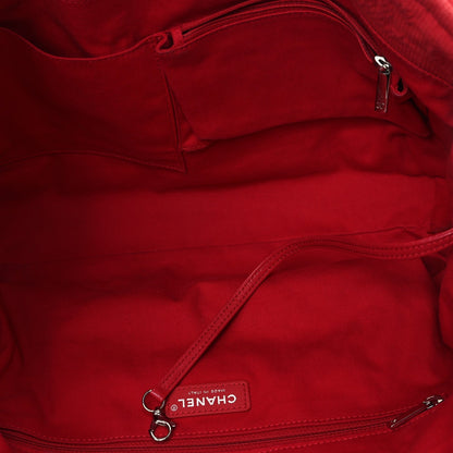 Canvas Large Double Face Shopping Tote Red