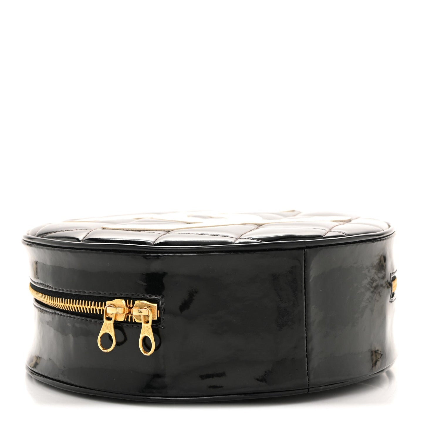 Patent CC Round Vanity Case Black