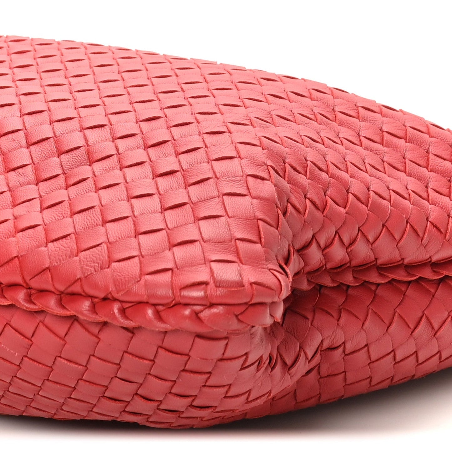 Nappa Intrecciato Large Veneta Hobo Red