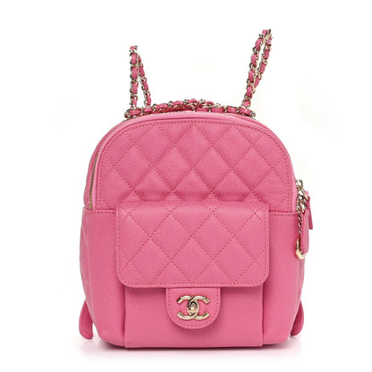 Caviar Quilted Small CC Day Backpack Pink