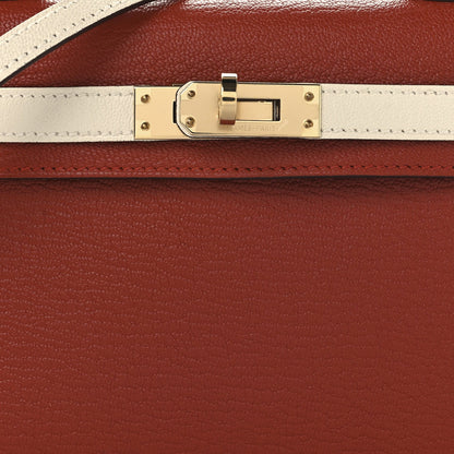 Chevre Mysore Horseshoe Mini Kelly Sellier 20 Brique Nata