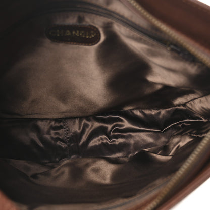 Lambskin CC Tassel Shoulder Bag Brown