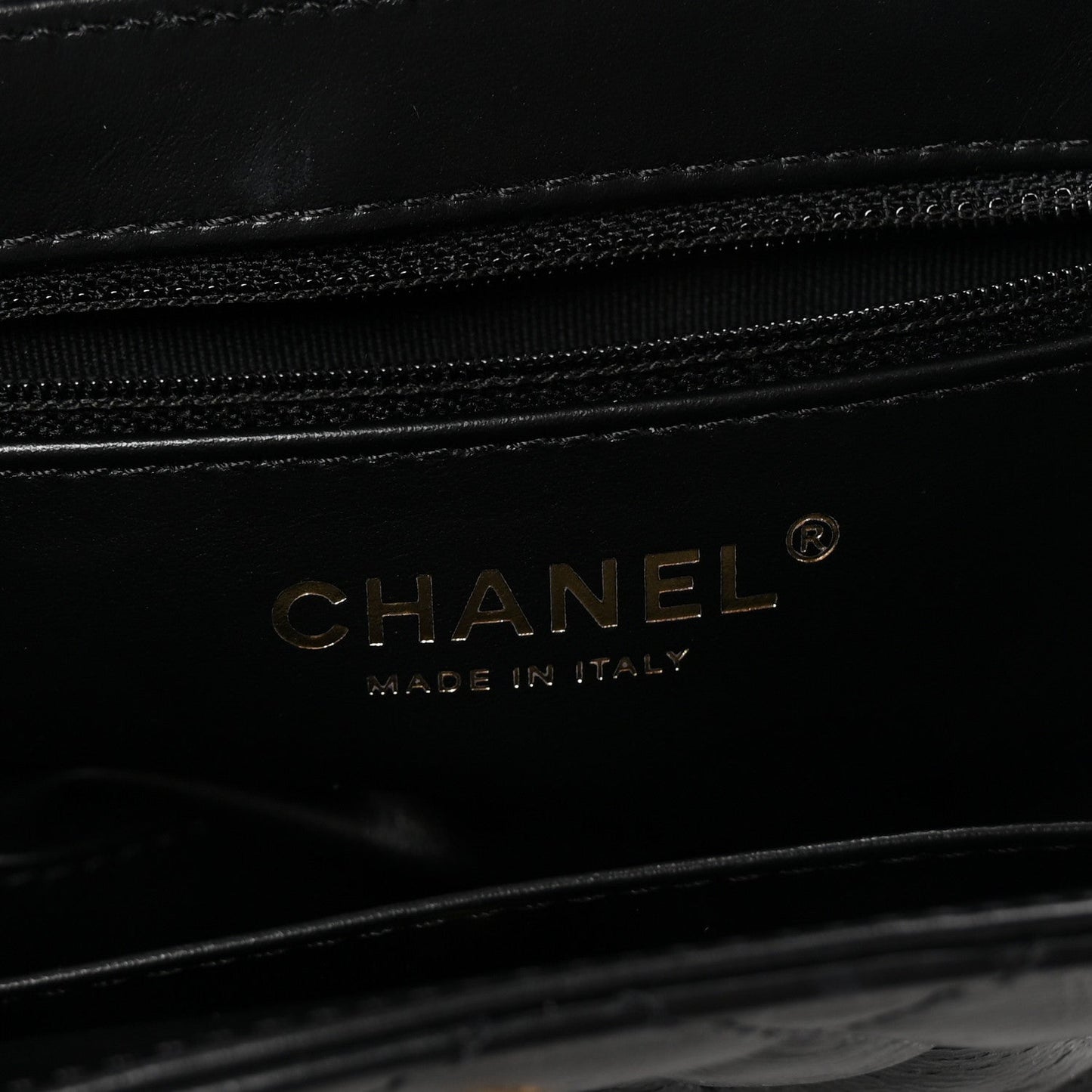 Shiny Aged Calfskin Quilted Nano Kelly Shopper Black