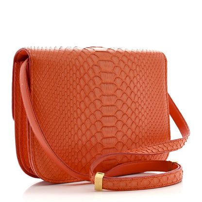 Snakeskin Classic Box Flap Orange