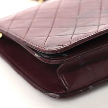 Lambskin Quilted Small Single Flap Bordeaux