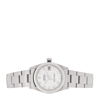 Stainless Steel 18K White Gold Diamond Meteorite 31mm Oyster Perpetual Datejust Watch 78274