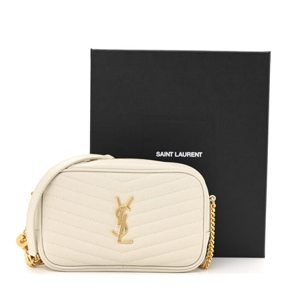 Grain De Poudre Matelasse Monogram Mini Lou Camera Bag Crema Soft