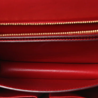 Box Calfskin Medium Classic Box Flap Bag Red